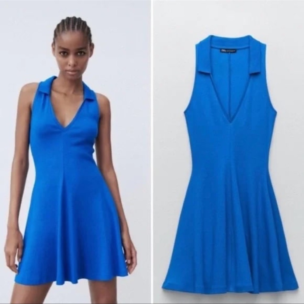 Blue Sleeveless Dress